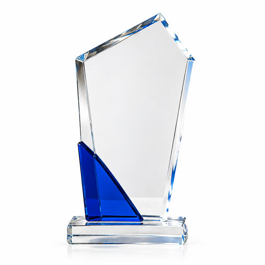 Cryst Harbor | Custom Blue Acrylic Achievement Award
