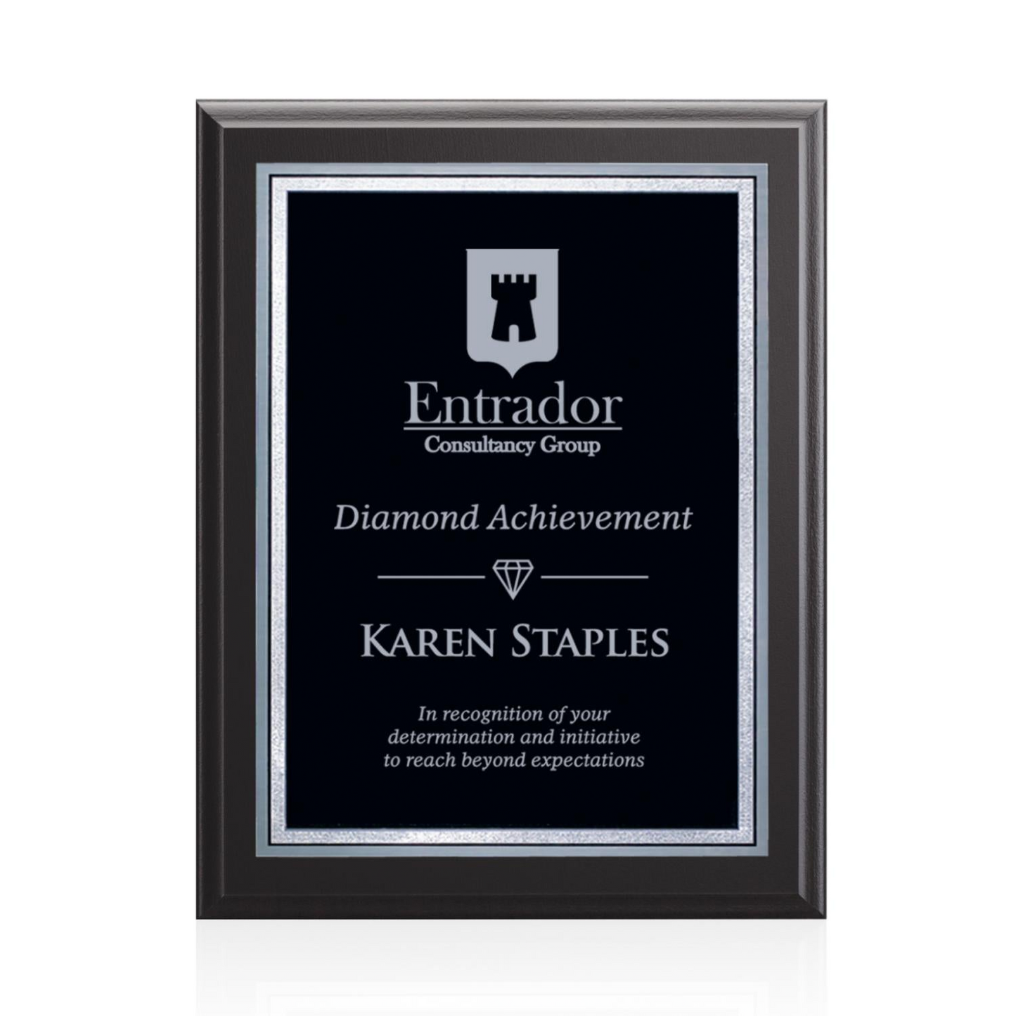 Farnsworth Savoy Black Recognition Plaque | Custom Engraved Black Finish Award