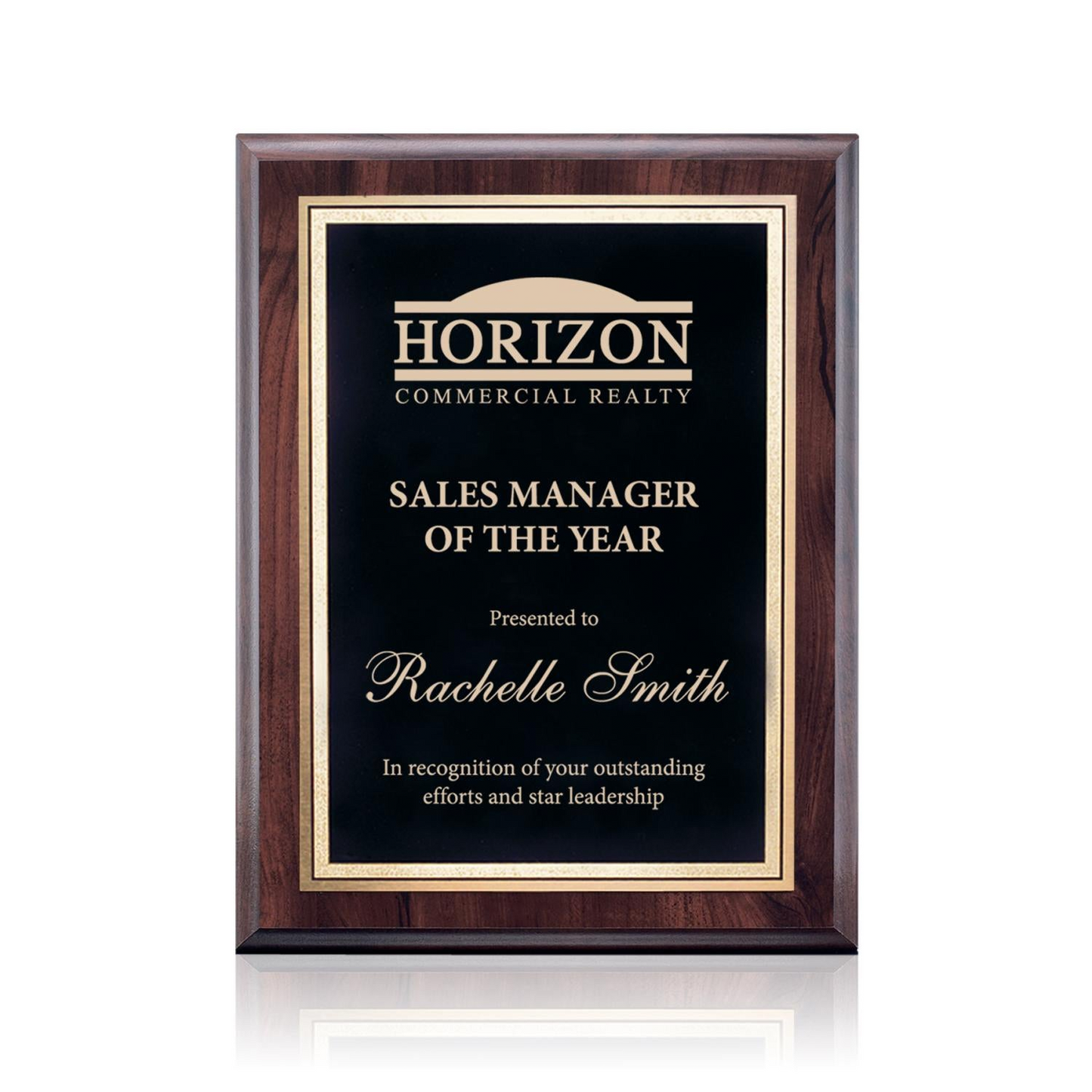Farnsworth Ashbury Cherry & Black Recognition Plaque β Custom Engraved Executive Award