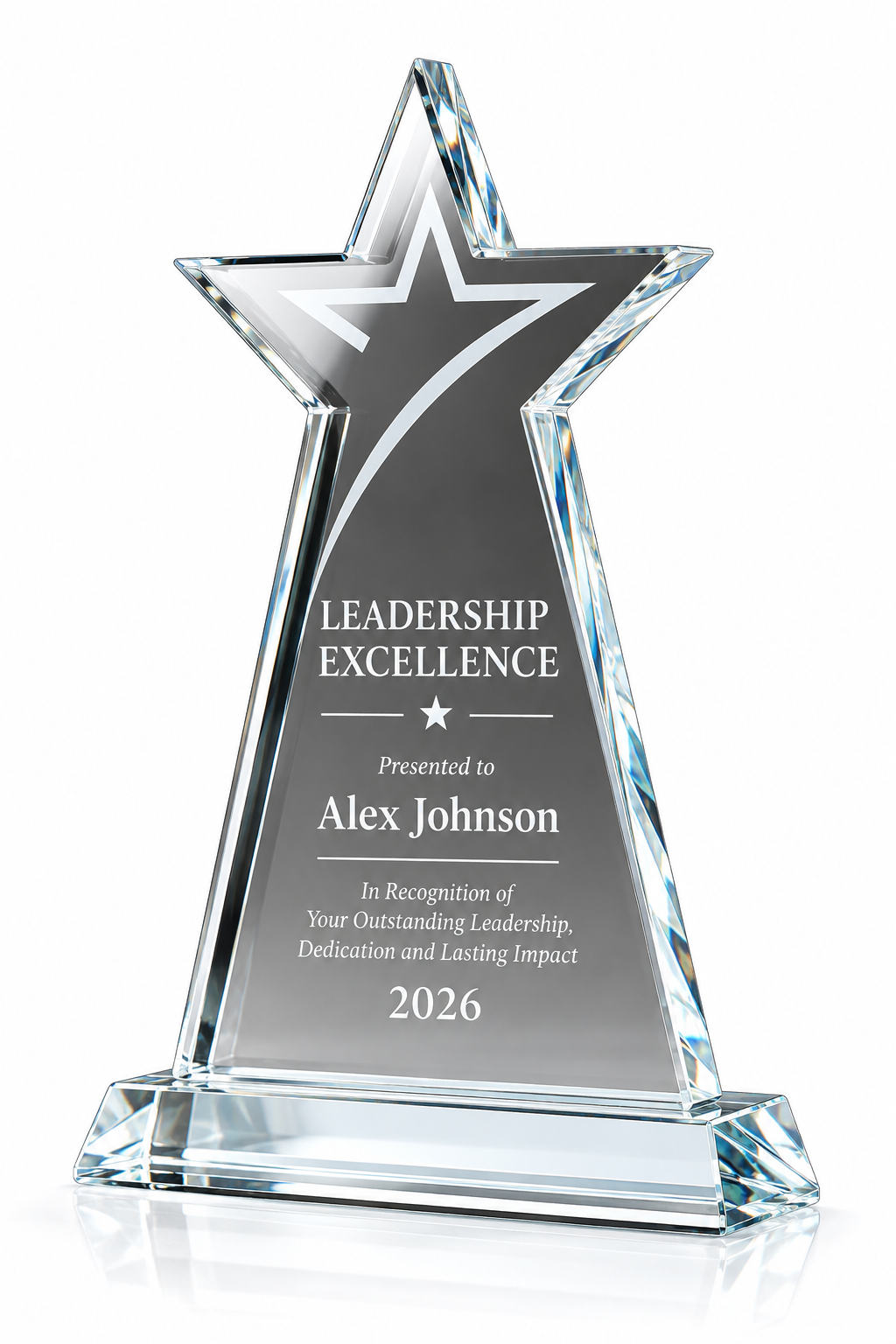 Summit Star | Custom Leadership Excellence Crystal Award