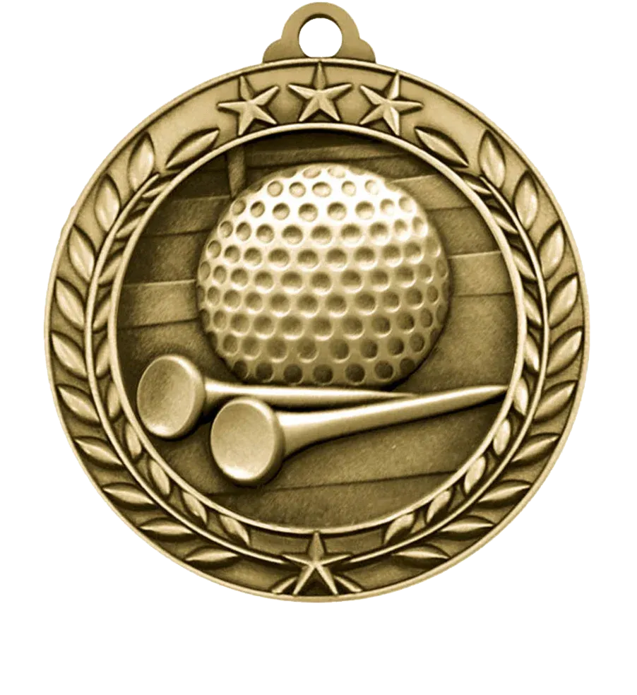 Large Star Golf Medal