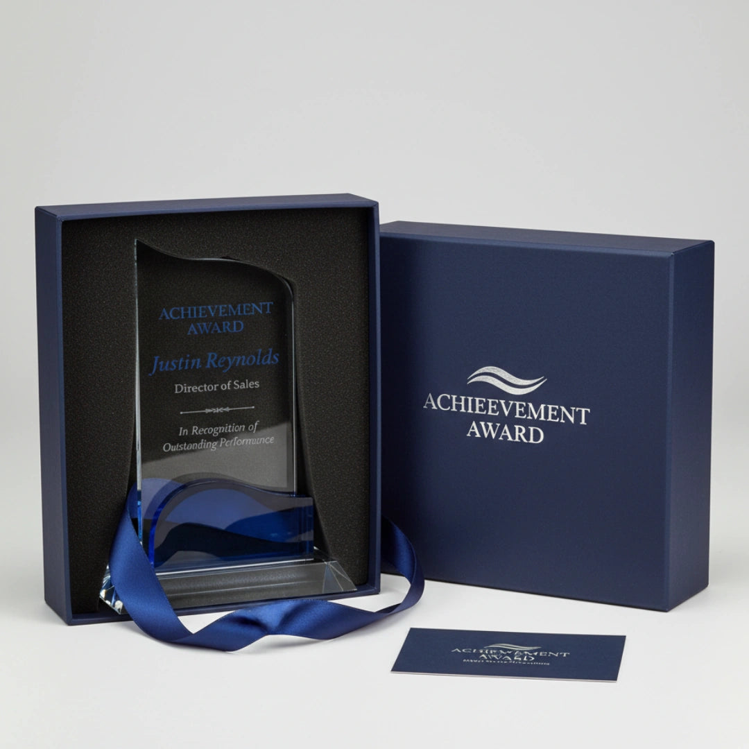Sapphire Wave Pinnacle plaque Award