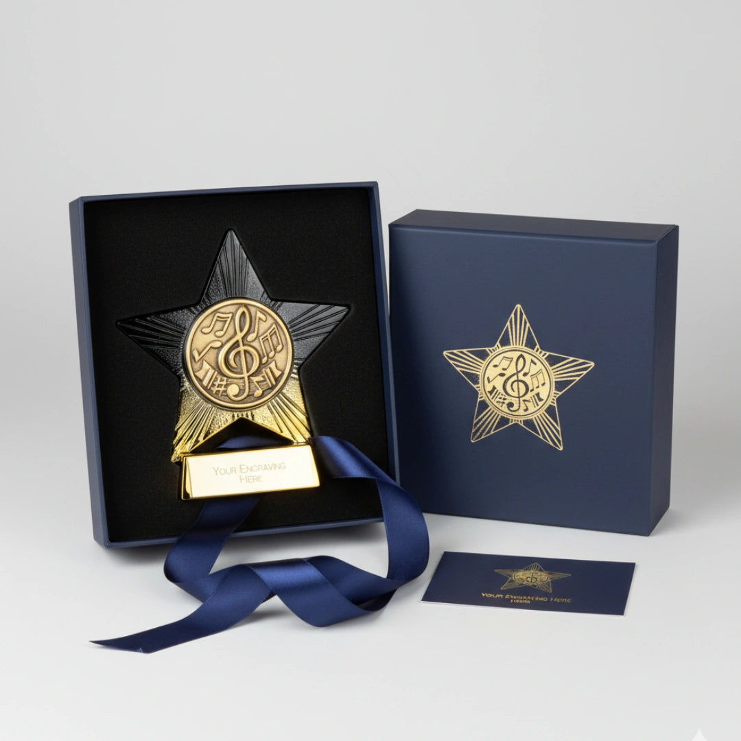 Gold & Black Star plaque