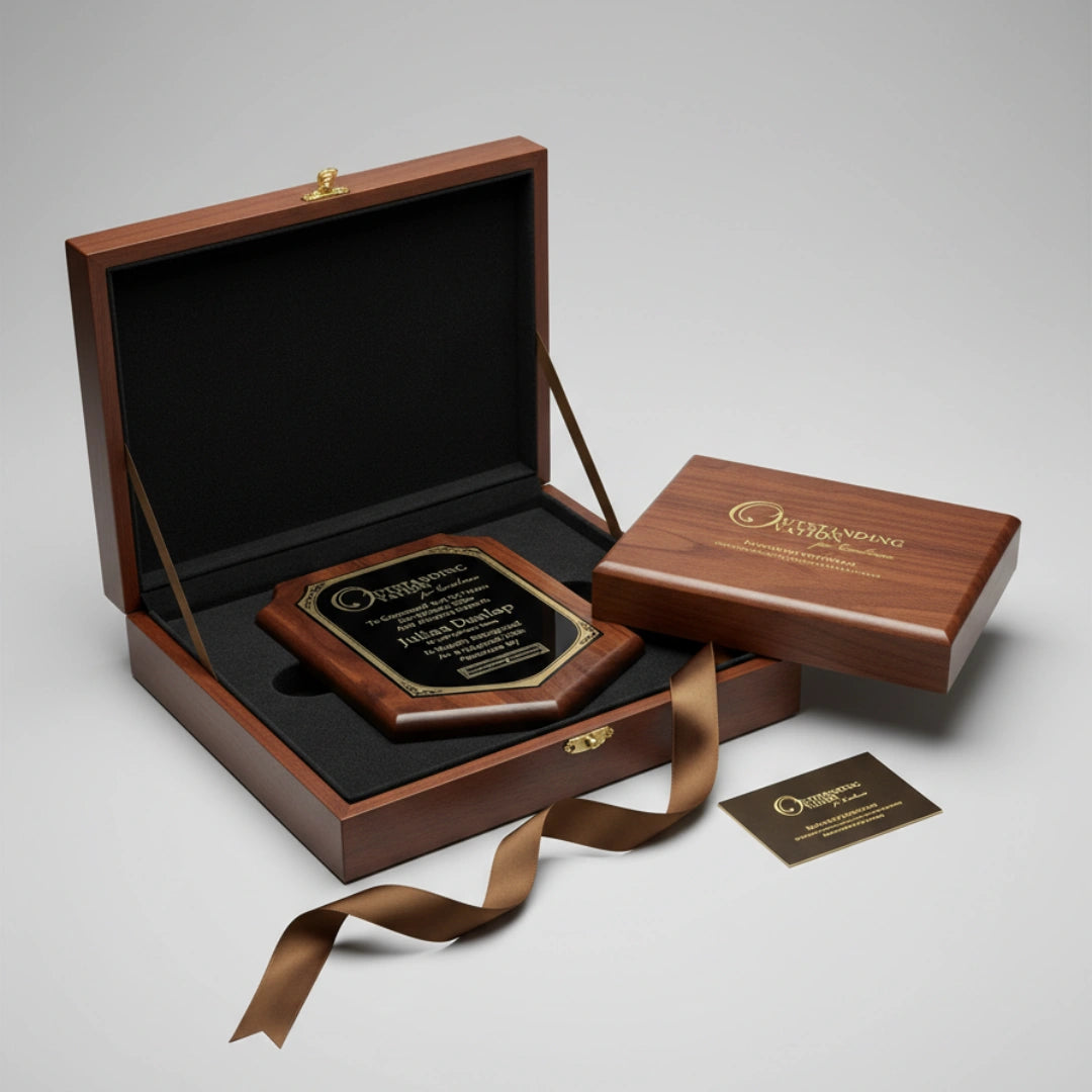 Walnut Prestige Plaque