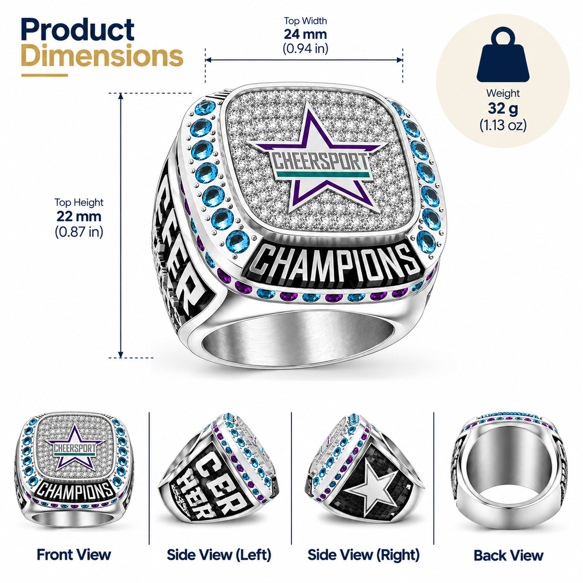 Cheersport Nationals | 2024-2026 Championship Award Ring