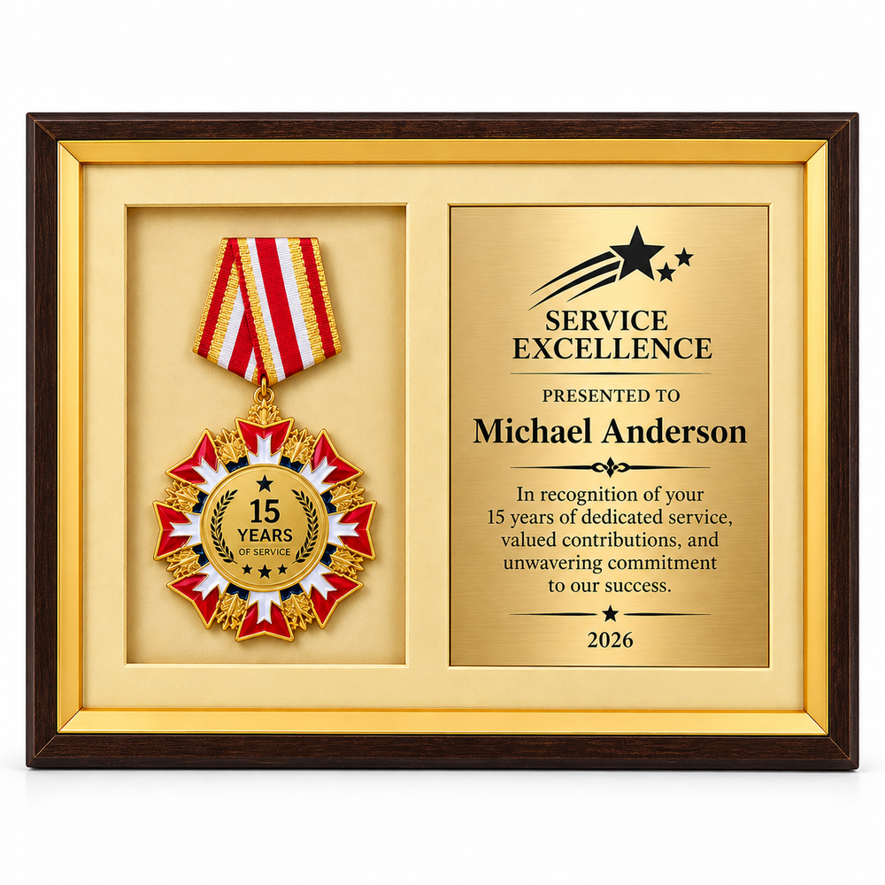 Loyalty Insignia | Custom Wood Service Award