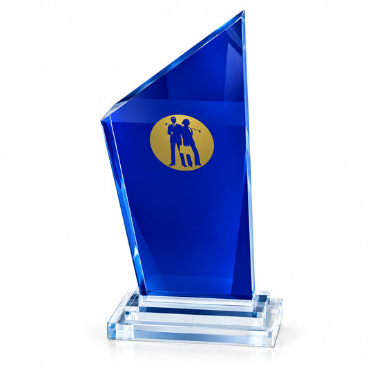 Crest Edge | Custom Blue Crystal Leadership Award