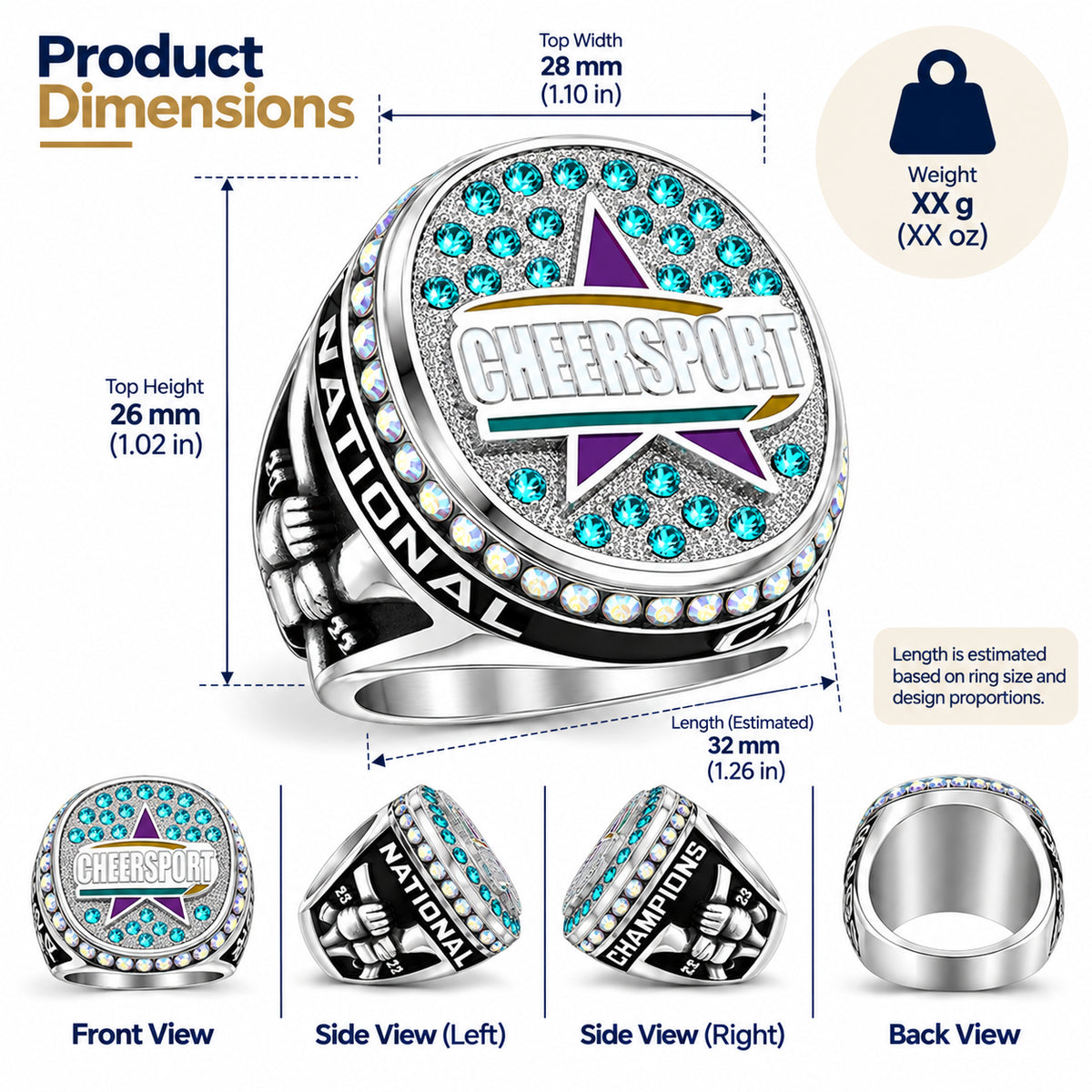 Cheersport Nationals | 2023-2026 Custom Champion Ring