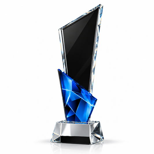 Radiant Blue Crystal | Custom Community Service Award