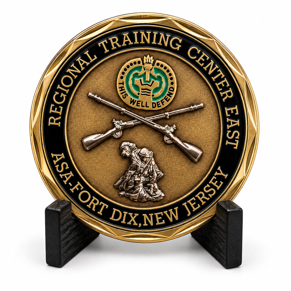 Military Challenge | Antique Brass 3D Army Recognition Coin