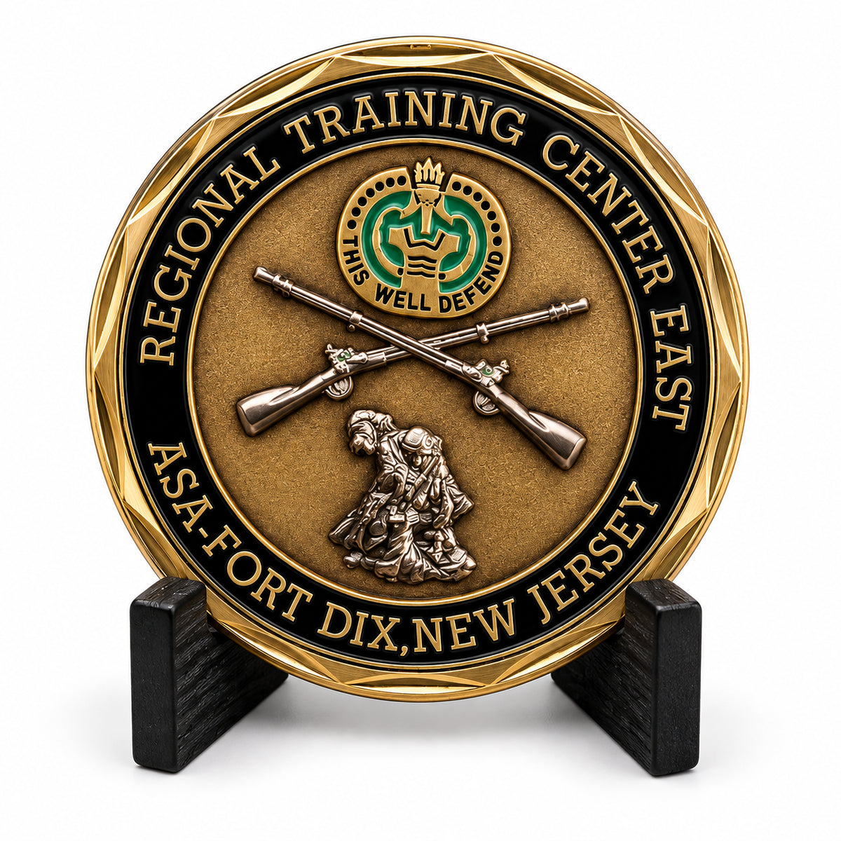 Military Challenge | Antique Brass 3D Army Recognition Coin