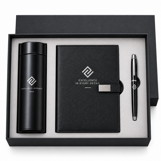 Noir custom | Customized Black Corporate Gift Set