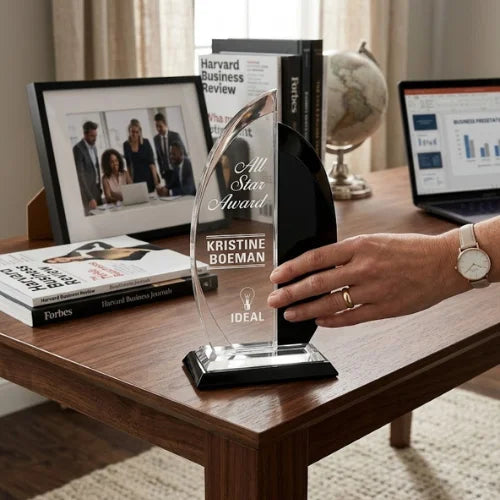 Personalized Beacon Crystal Award Trophy