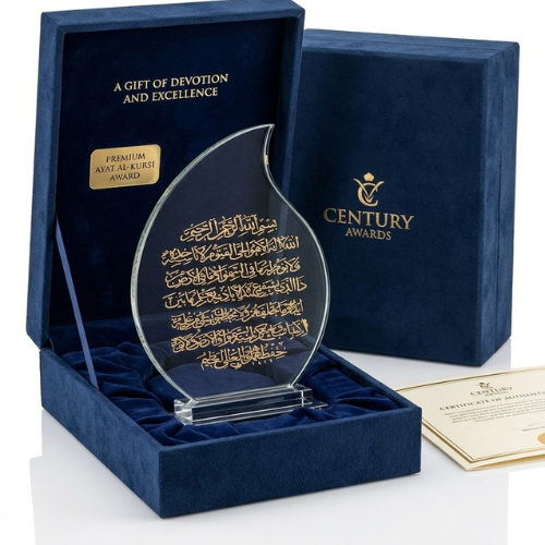 Flame Glass Crystal Plaque