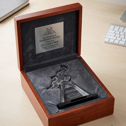 Eagle Apex Crystal Trophy