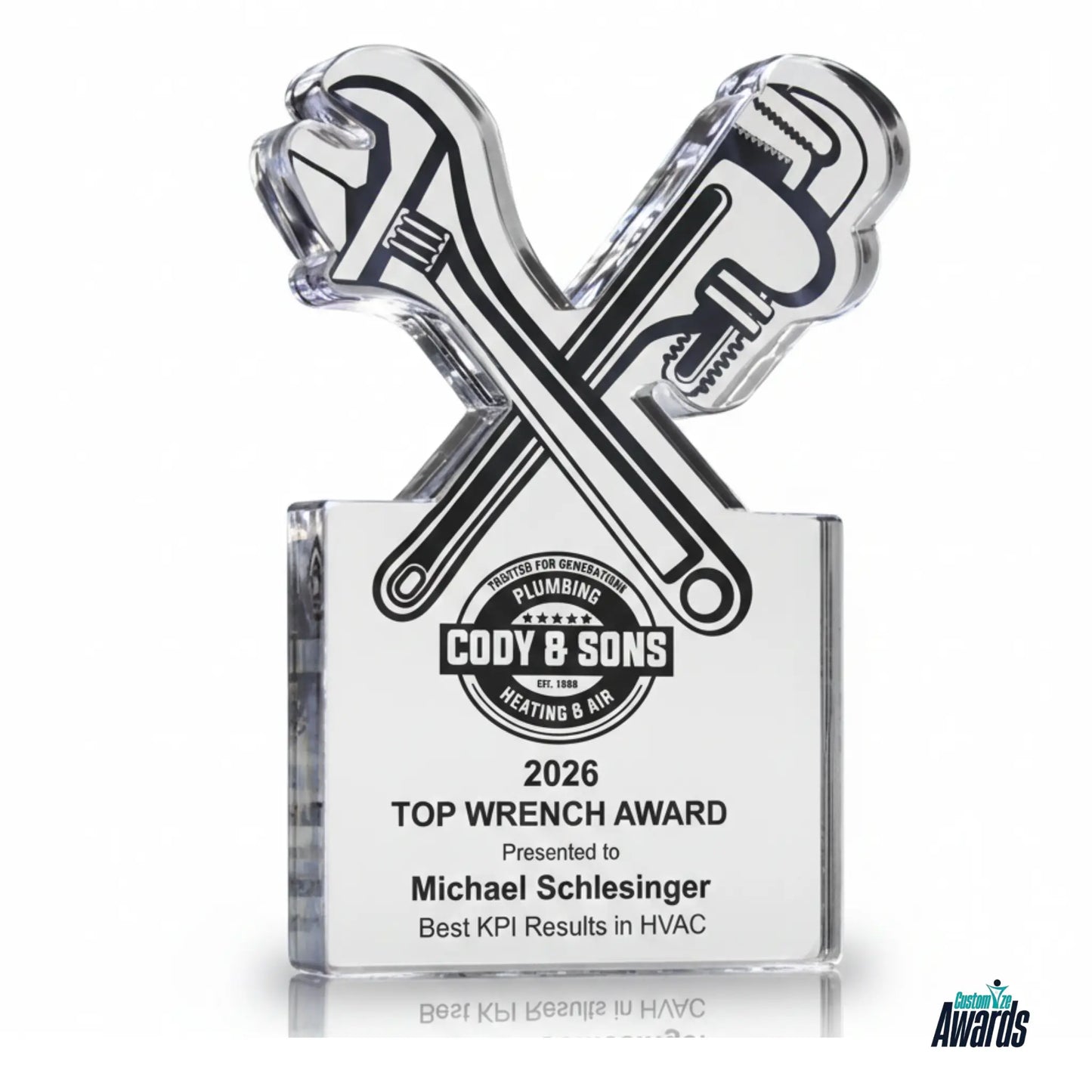 Wrench Acrylic Trophy