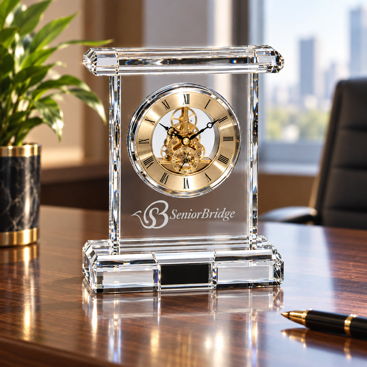 Timeless Legacy | Executive Crystal Clock Recognition Award