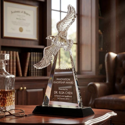 Eagle Apex Crystal Trophy