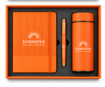 Sunnova Bright Future | Customized Orange Corporate Gift Box