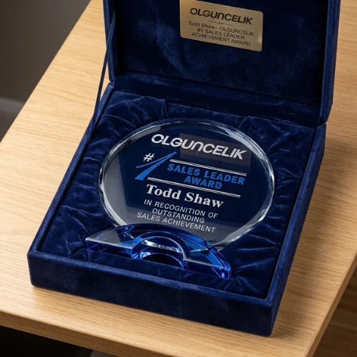 Personalized  Greenbrier Indigo Circle Award