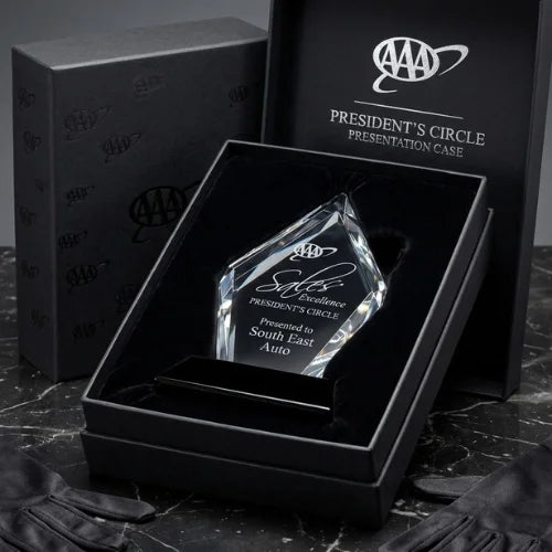 Engraved  Optical Diamond Custom Crystal Award