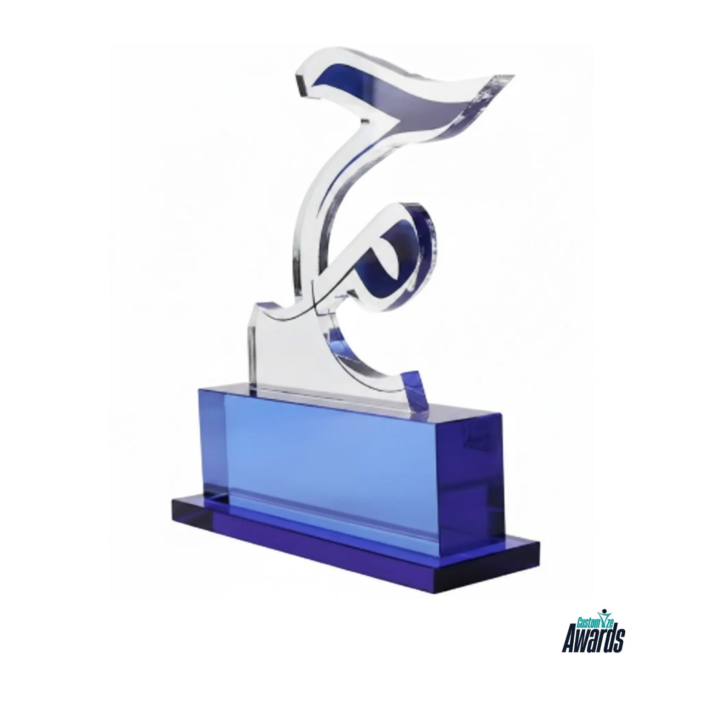 Abstract Glass Crystal Trophy