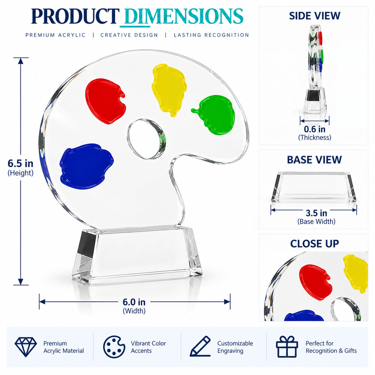 Artistic Palette | Custom Creative Excellence Crystal Award