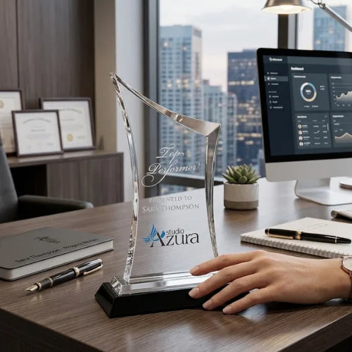 Personalized Coburn Crystal Award Trophy