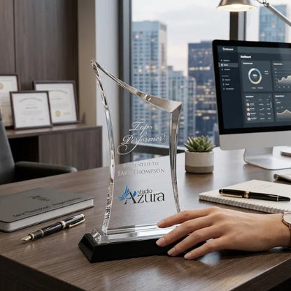 Personalized Coburn Crystal Award Trophy