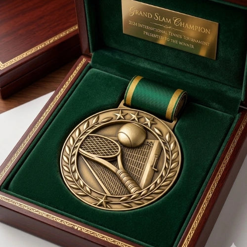 Large Star Tennis Medal