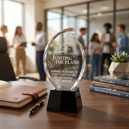 Optical Flame Crystal Award – Personalized Engraved Trophy