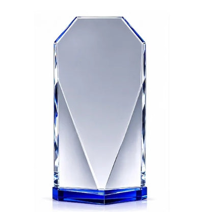Personalized Engraved Blue Diamond Crystal Award
