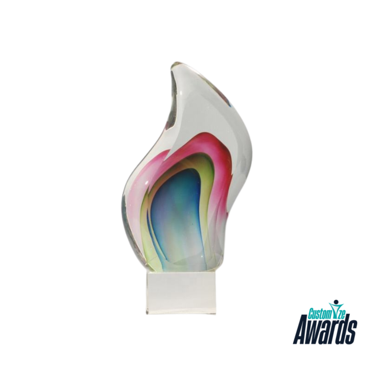 Aurora Flame | Custom Art Glass Achievement Award