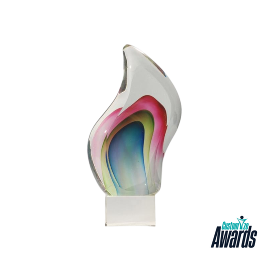 Aurora Flame | Custom Art Glass Achievement Award