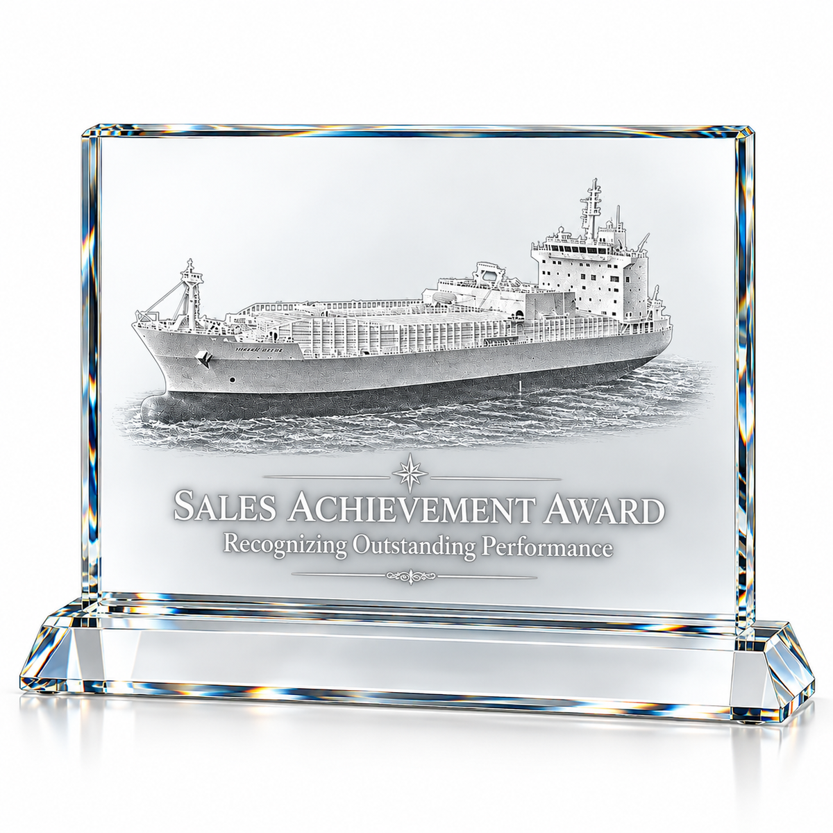 Oceancrest Legacy | Custom Crystal Sales Achievement Recognition Award