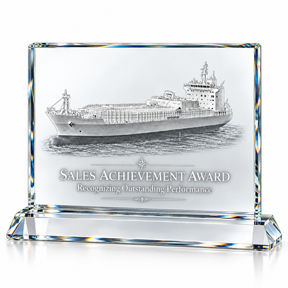 Oceancrest Legacy | Custom Crystal Sales Achievement Recognition Award