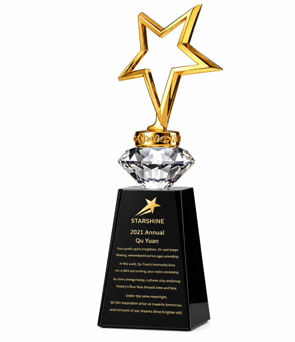 Liberty Starcrest | Veterans Day Gold Star Crystal Recognition Award