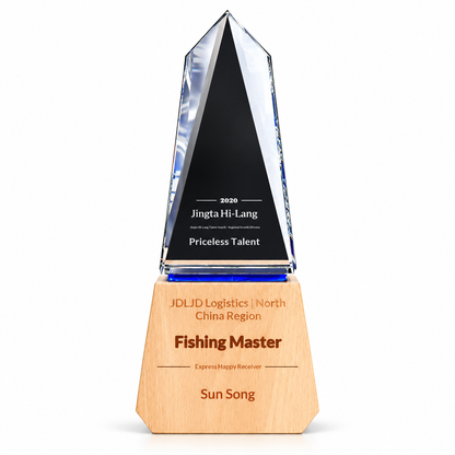 Gratitude Peak | Thanksgiving Crystal and Wood Appreciation Award