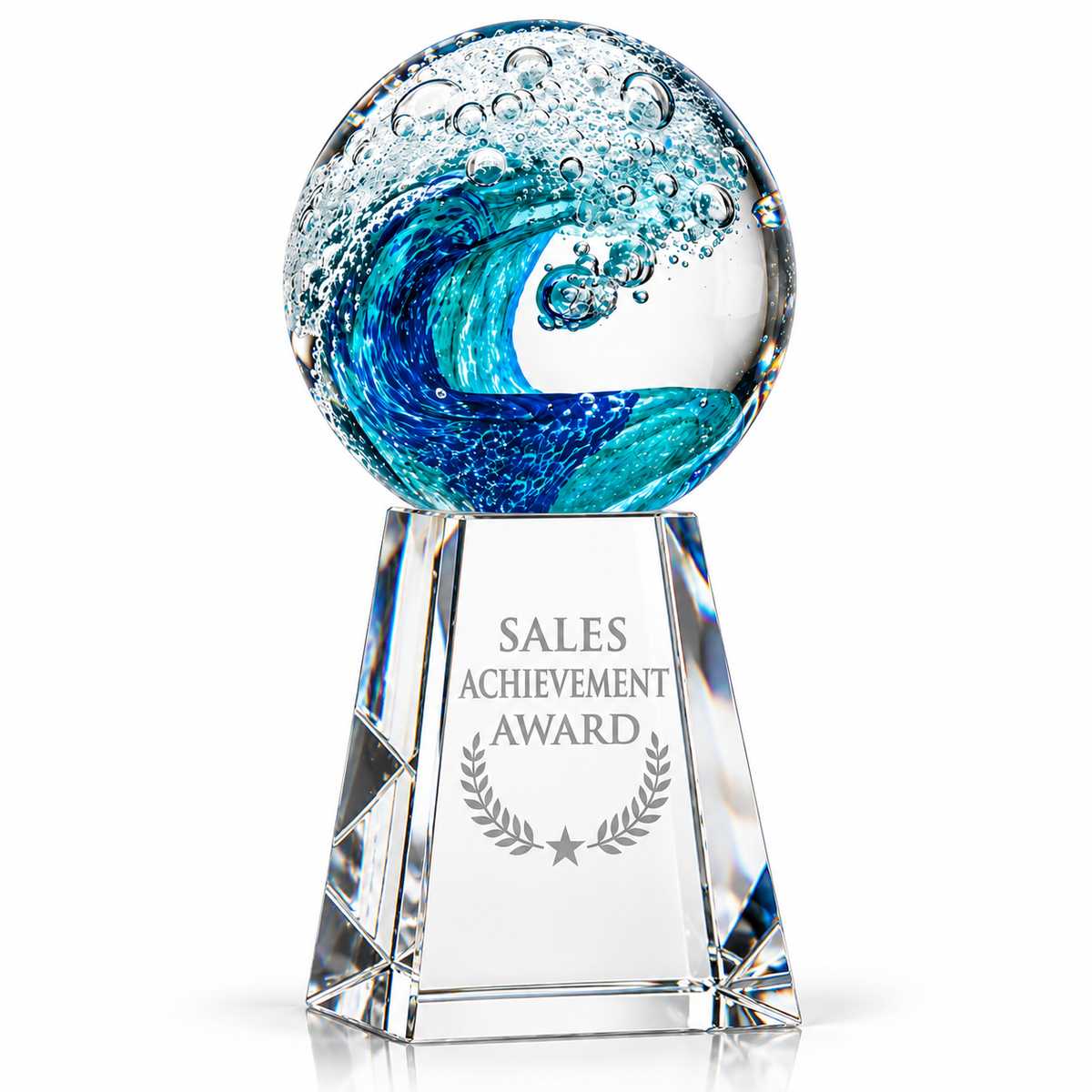 Ocean crest | Custom Crystal Sales Achievement Award