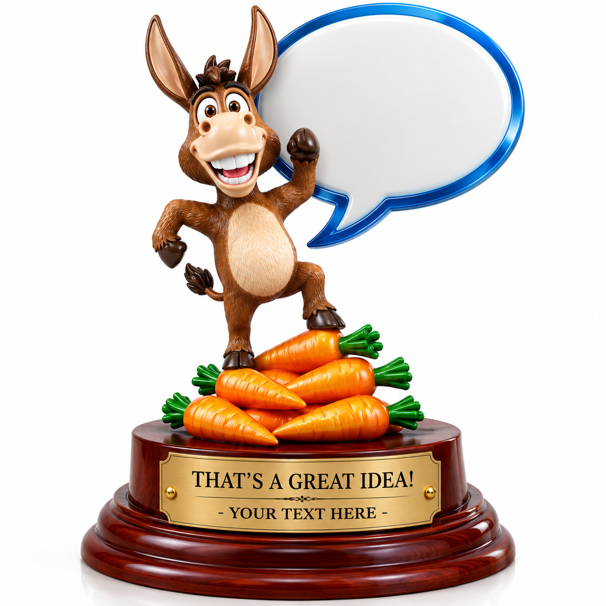Golden Jackass | Personalized Golden Jackass Trophy for Humorous Recognition