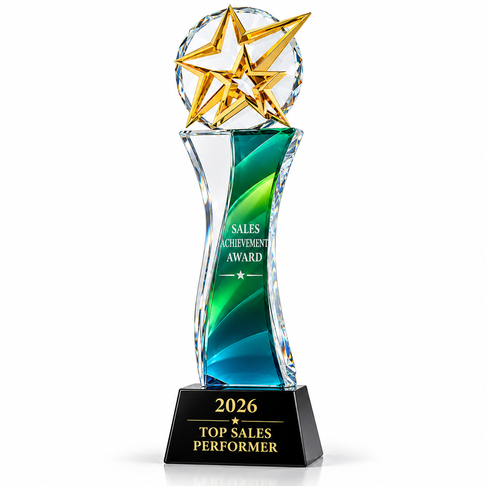 Emerald Summit | Custom Crystal Sales Achievement Award