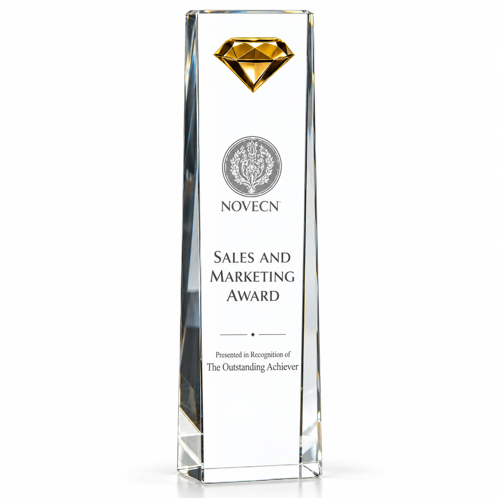 Diamond Crest | Custom Crystal Sales and Marketing Achievement Award