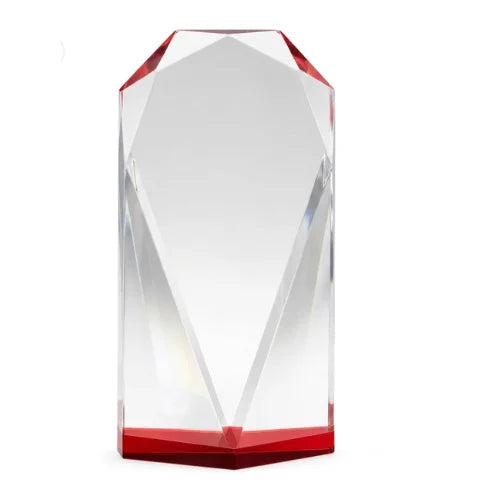 Red Diamond Crystal Award – Personalized Engraved Trophy