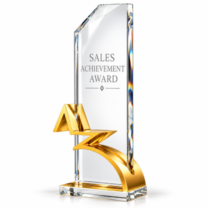 Golden Apex | Custom Crystal Sales Achievement Award