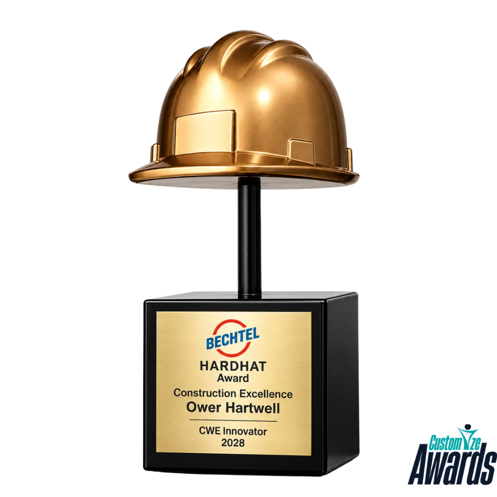 Hard Hat | Personalized Construction Leadership Award for Project Leaders