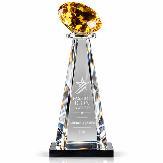 Golden Muse | Custom Crystal Fashion Icon Recognition Award
