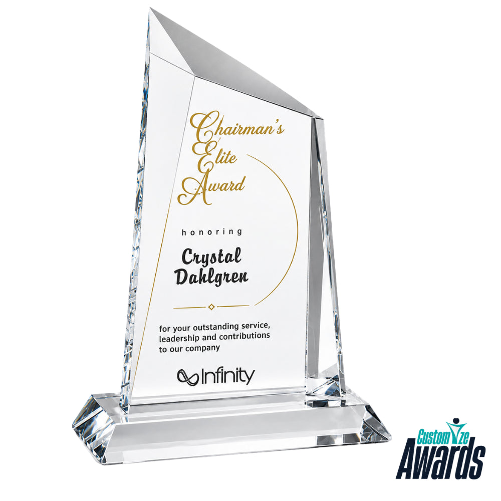 Cathedral Peak | Laser Engraved Crystal Plaque