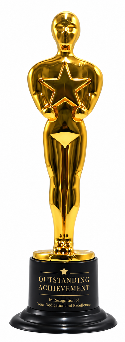 Gratitude Star | Thanksgiving Gold Figurine Appreciation Trophy