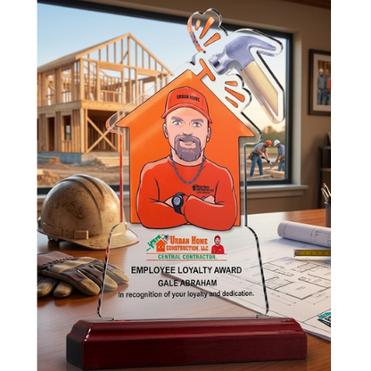 Hammer Acrylic Wood Plaque