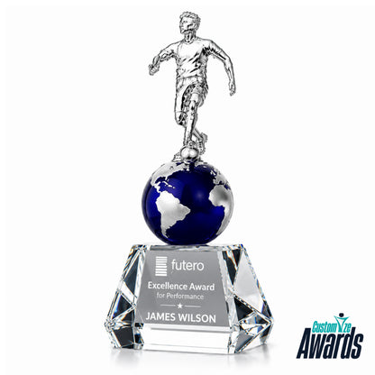 Excellence mondiale | Trophée ballon de football en cristal pour le Champion du Monde